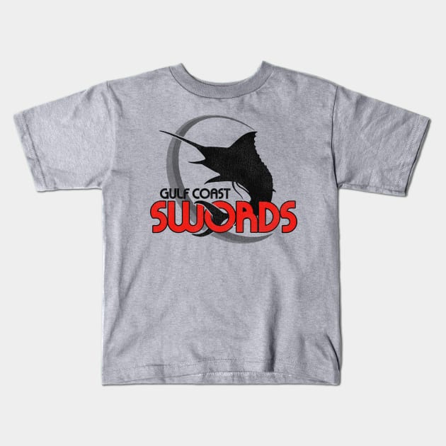 Defunct Gulf Coast Swords Hockey Team Kids T-Shirt by Defunctland